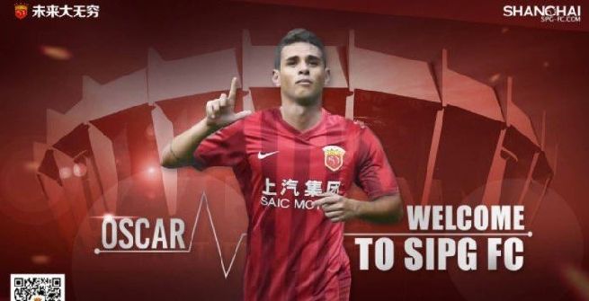 Ufficiale: Oscar è dello Shanghai SIPG per circa 60 milioni