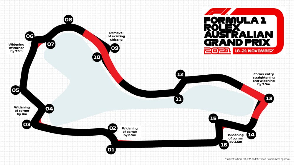 Formula 1: svelato il nuovo layout di Albert Park