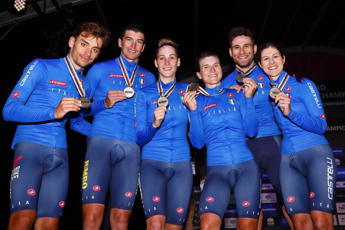 Mondiali ciclismo 2022: Italia d’argento nella mixed relay